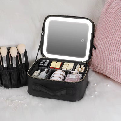Makeup Bag with LED Mirror